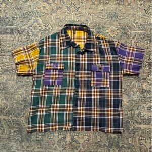 Zara cropped plaid shirt men’s size XL